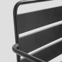 Niedriger Metall-Gartensessel 