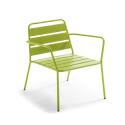 Niedriger Metall-Gartensessel 