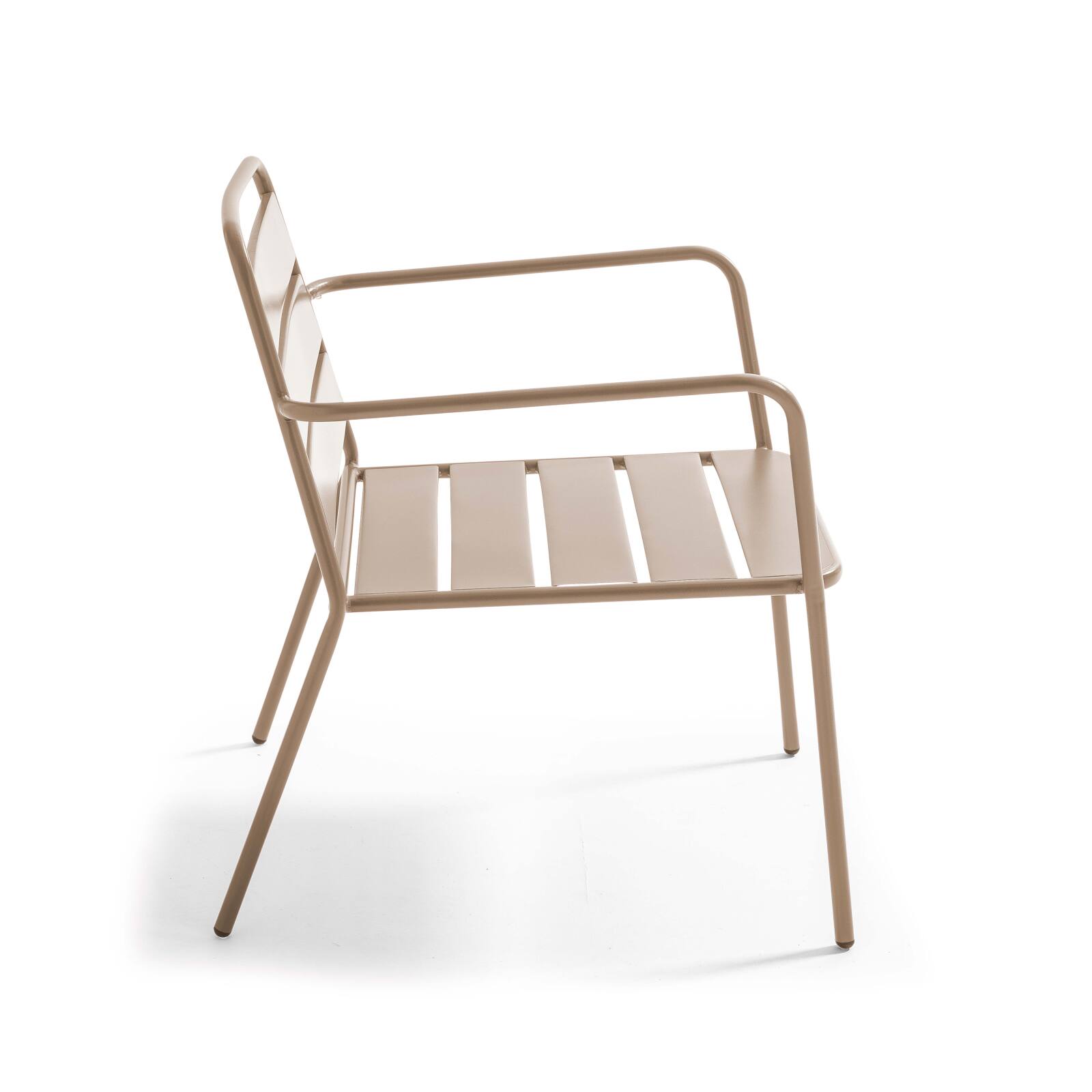 Niedriger Metall-Gartensessel 