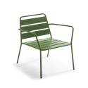 Niedriger Metall-Gartensessel 