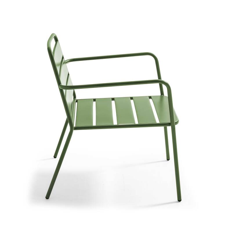 Niedriger Metall-Gartensessel 