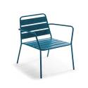 Niedriger Metall-Gartensessel 