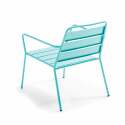 Niedriger Metall-Gartensessel 