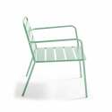 Niedriger Metall-Gartensessel 