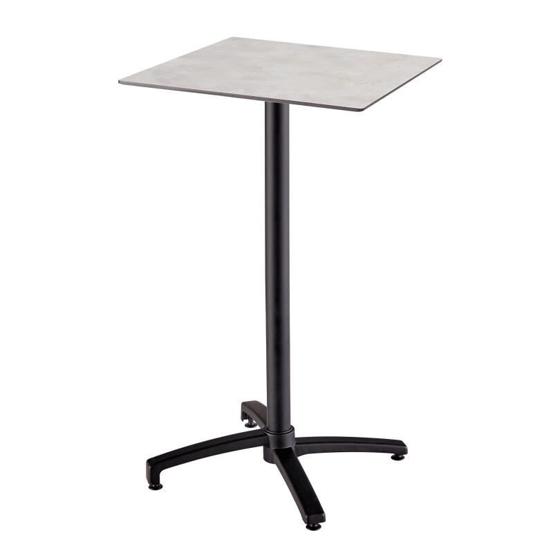 Hochwertiger Garten-Hochtisch, quadratisch, 60 x 60 cm, neigbar, aus HPL-Material