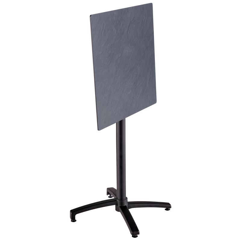 Hochwertiger Garten-Hochtisch, quadratisch, 60 x 60 cm, neigbar, aus HPL-Material