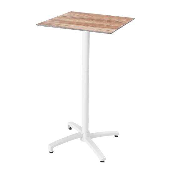 Hochwertiger Garten-Hochtisch, quadratisch, 60 x 60 cm, neigbar, aus HPL-Material