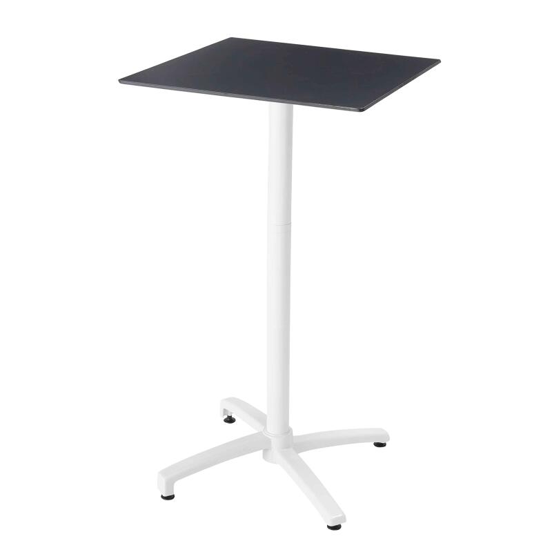 Hochwertiger Garten-Hochtisch, quadratisch, 60 x 60 cm, neigbar, aus HPL-Material