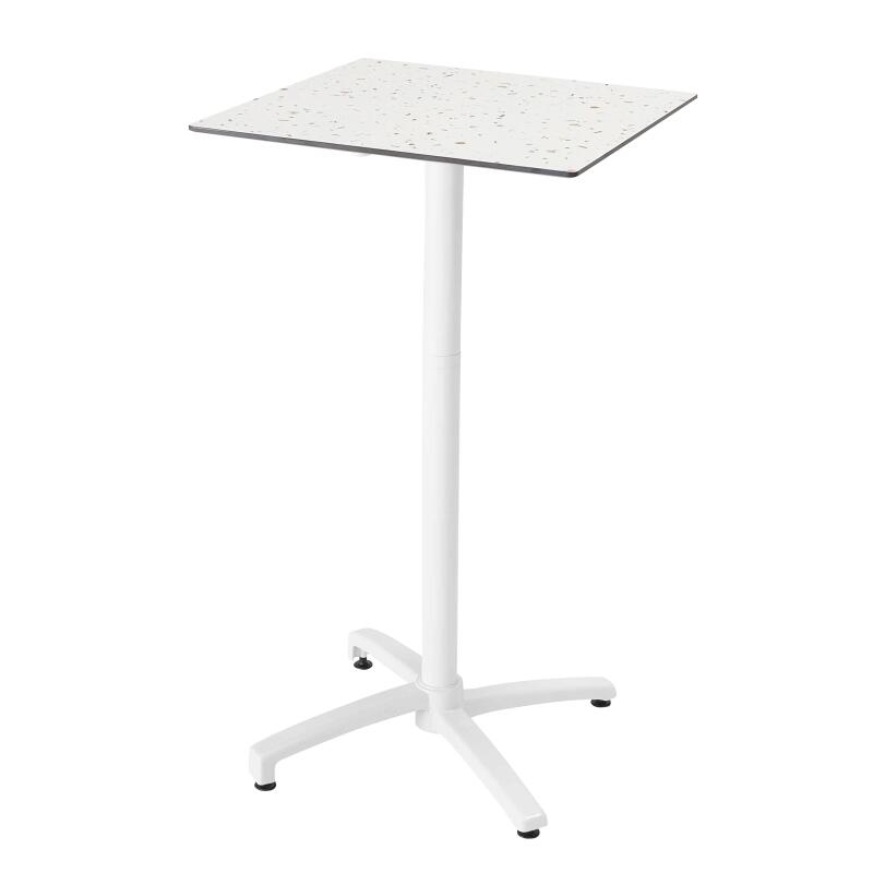 Hochwertiger Garten-Hochtisch, quadratisch, 60 x 60 cm, neigbar, aus HPL-Material