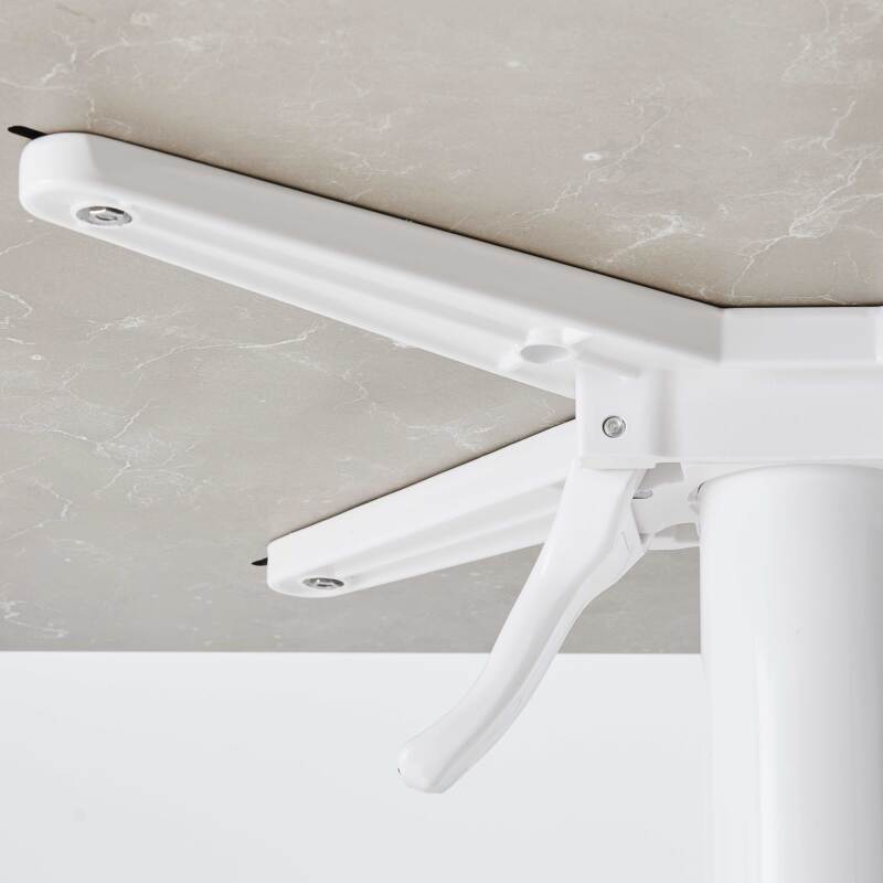 Hochwertiger Garten-Hochtisch, quadratisch, 60 x 60 cm, neigbar, aus HPL-Material