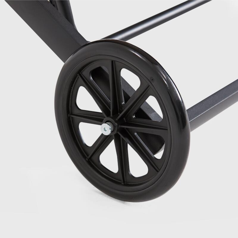 Set aus 2 Aluminium-Sonnenliegestühlen mit Rädern, 4-fach verstellbar 