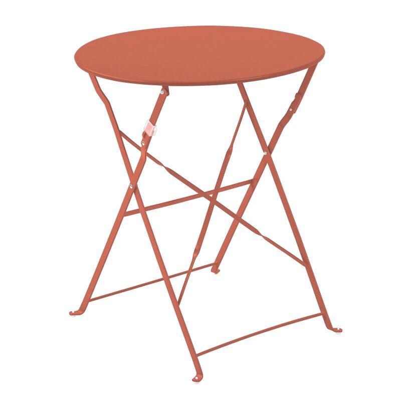 Runder klappbarer Gartentisch (Ø60 x 72 cm) aus Metall