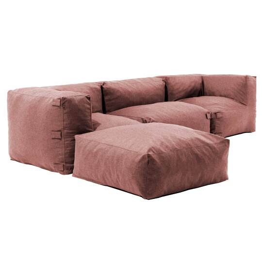 Modulares Ecksofa mit 1 Sessel, 2 Ecksesseln und 1 Hocker | Oviala