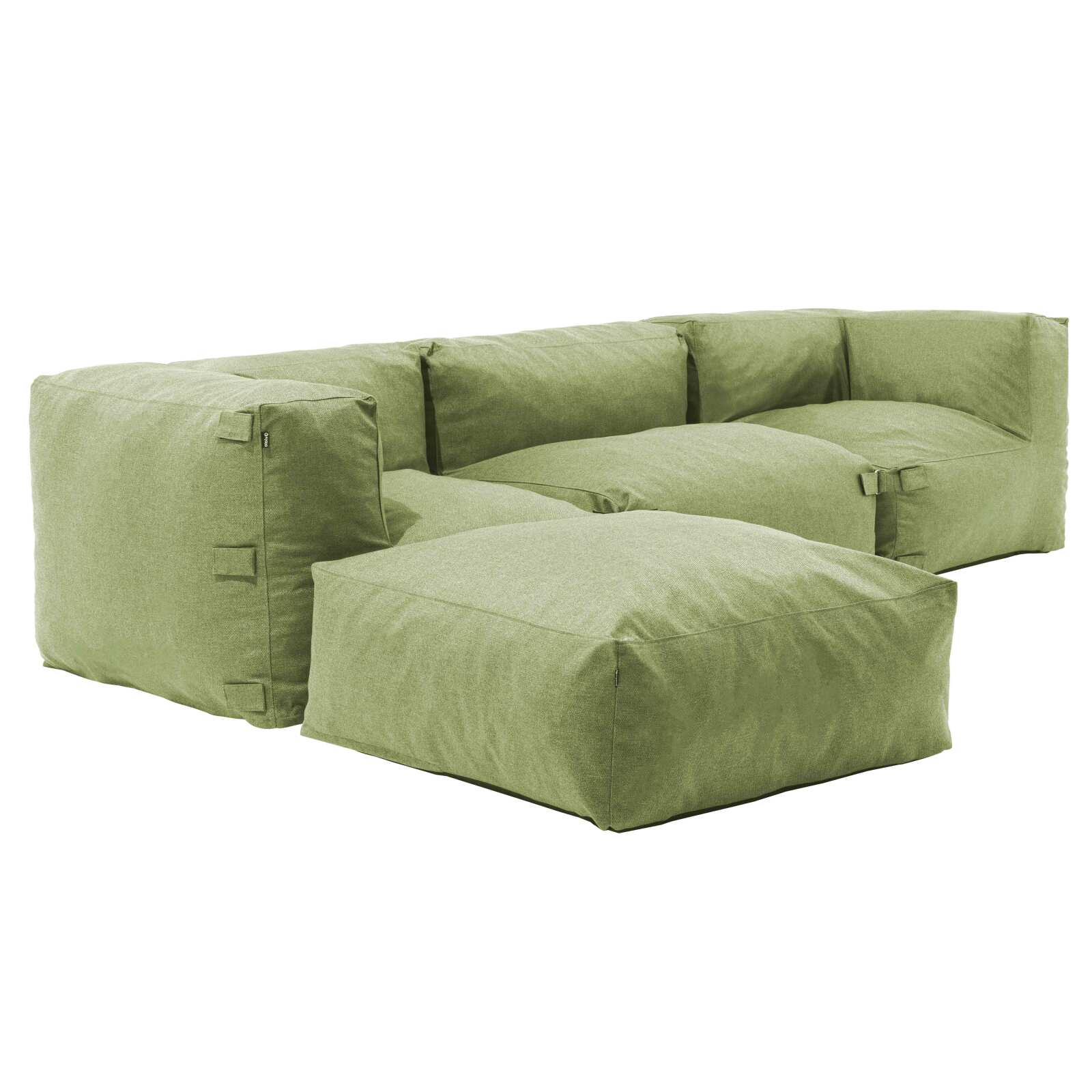 Modulares Ecksofa mit 1 Sessel, 2 Ecksesseln und 1 Ottomane Modulares Ecksofa mit 1 Sessel, 2 Ecksesseln und 1 Ottomane