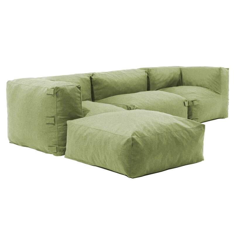 Modulares Ecksofa mit 1 Sessel, 2 Ecksesseln und 1 Ottomane