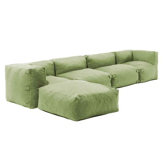 Modulares Sofa mit 2 Sesseln, 2 Ecksesseln und 1 Hocker | Oviala