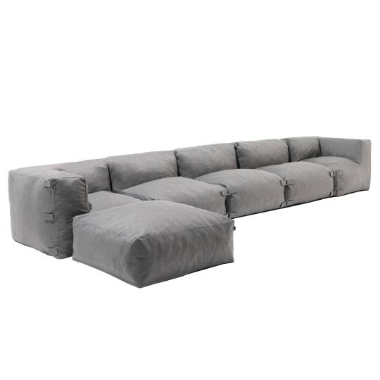 Modulares Ecksofa mit 3 Sesseln, 2 Ecksesseln und 1 Ottomane