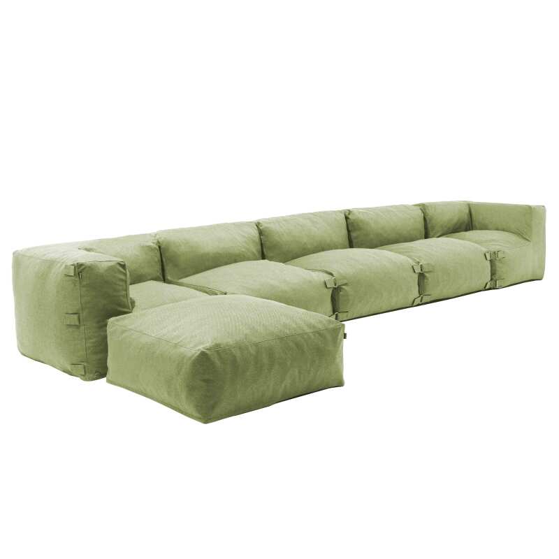 Modulares Ecksofa mit 3 Sesseln, 2 Ecksesseln und 1 Ottomane