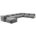 Modulares Ecksofa mit 5 Sesseln, 2 Ecksesseln und 1 Ottomane