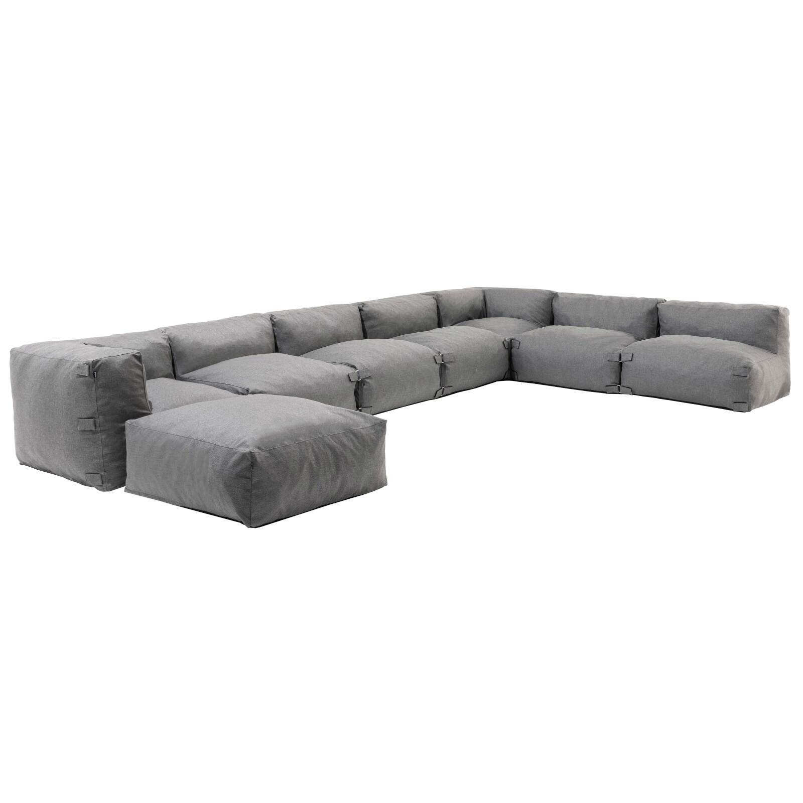 Modulares Ecksofa mit 5 Sesseln, 2 Ecksesseln und 1 Ottomane Modulares Ecksofa mit 5 Sesseln, 2 Ecksesseln und 1 Ottomane
