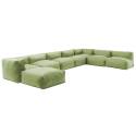 Modulares Ecksofa mit 5 Sesseln, 2 Ecksesseln und 1 Ottomane