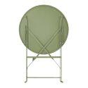 Runder klappbarer Gartentisch ⌀60 x 72 cm und 2 klappbare Metallstühle