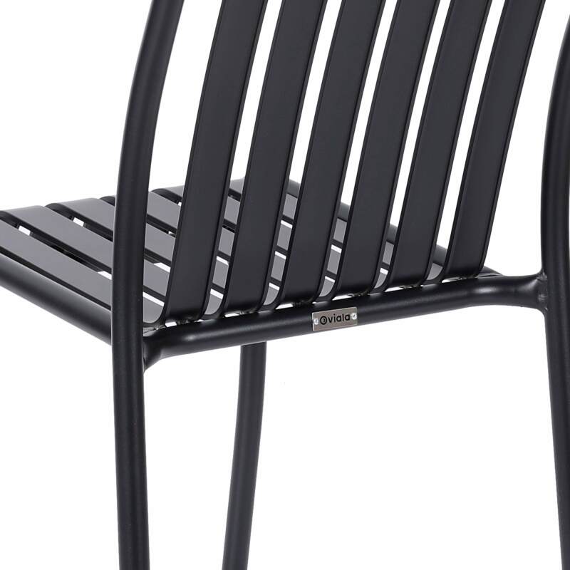 Design-Terrassenstuhl aus Aluminium