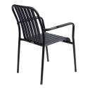 Terrassenstuhl mit Armlehnen aus Aluminium