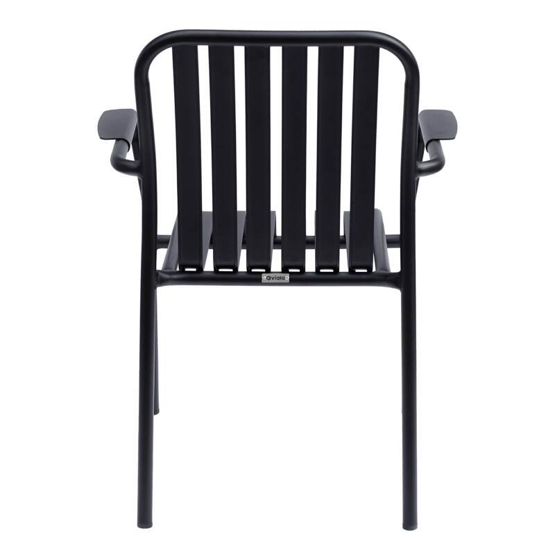 Terrassenstuhl mit Armlehnen aus Aluminium