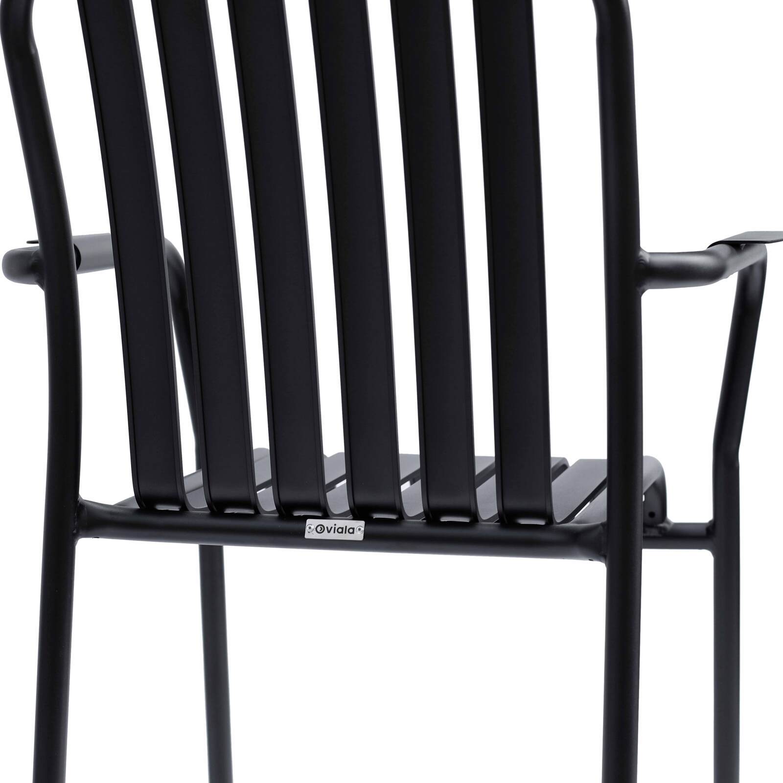 Terrassenstuhl mit Armlehnen aus Aluminium