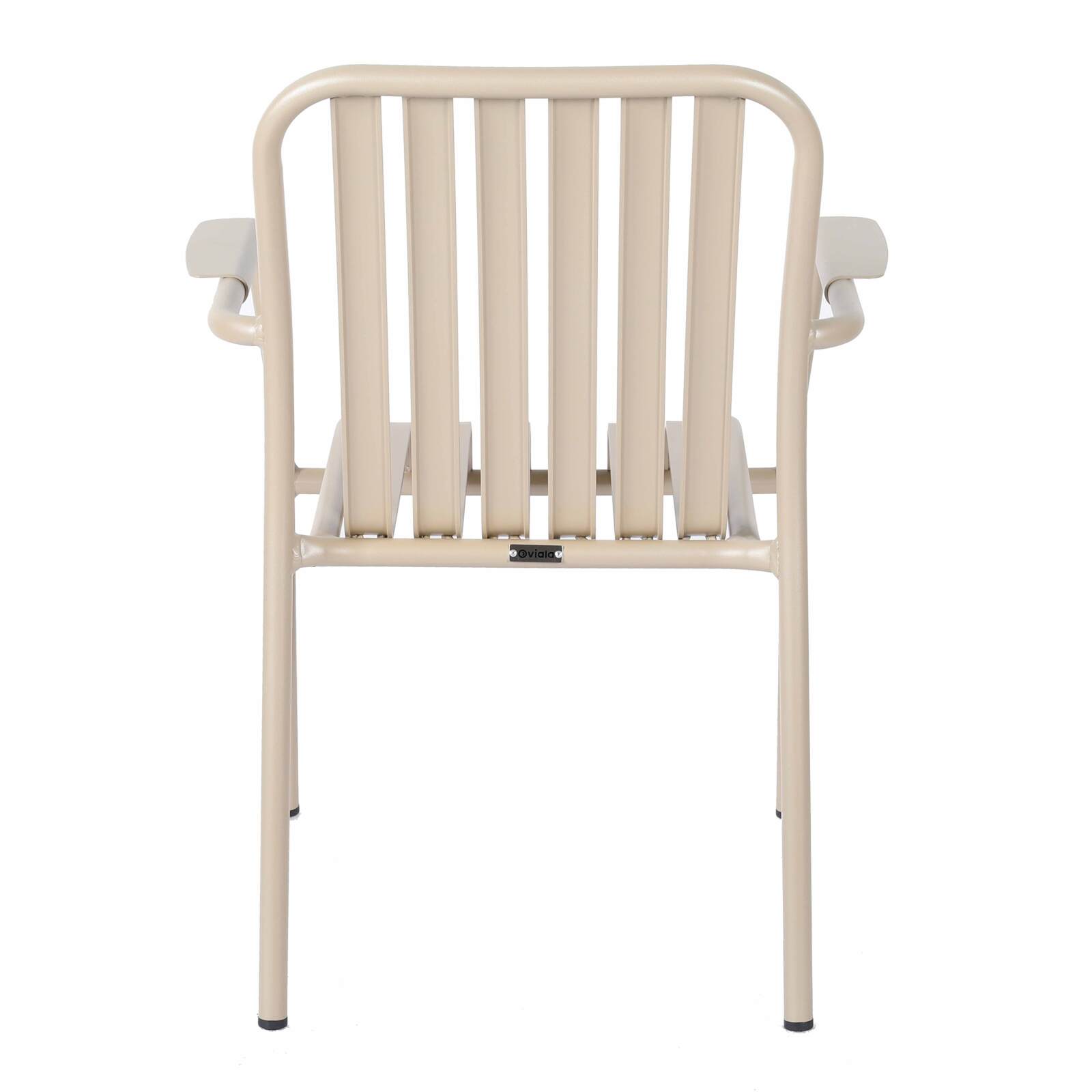 Terrassenstuhl mit Armlehnen aus Aluminium