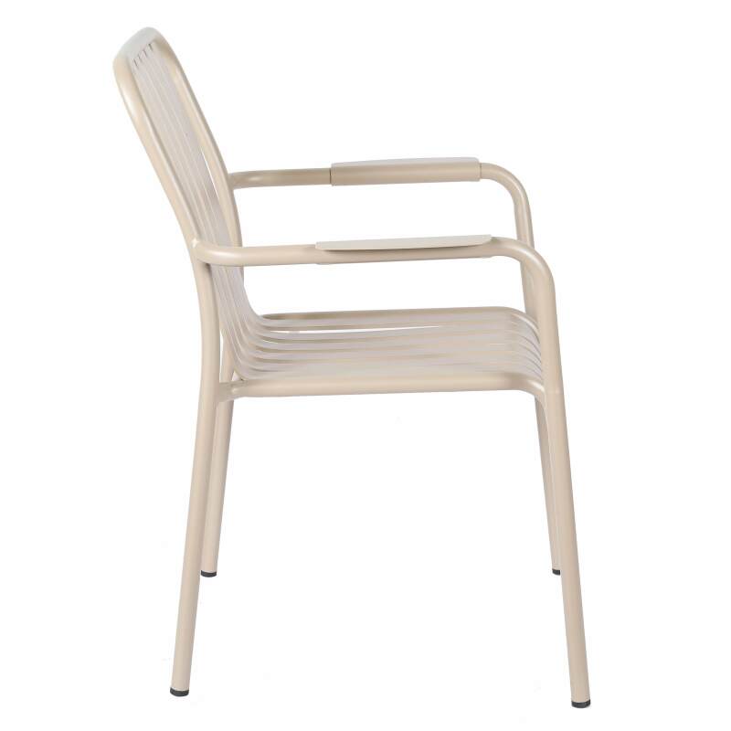 Terrassenstuhl mit Armlehnen aus Aluminium (4/7)