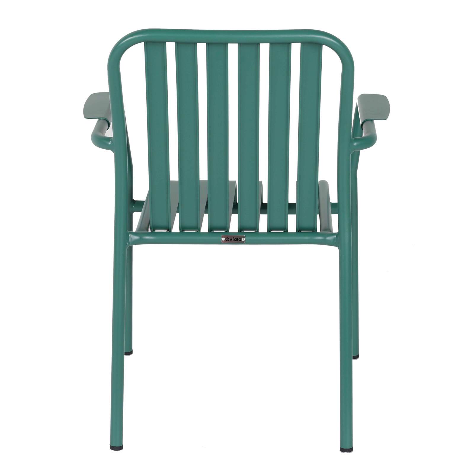 Terrassenstuhl mit Armlehnen aus Aluminium