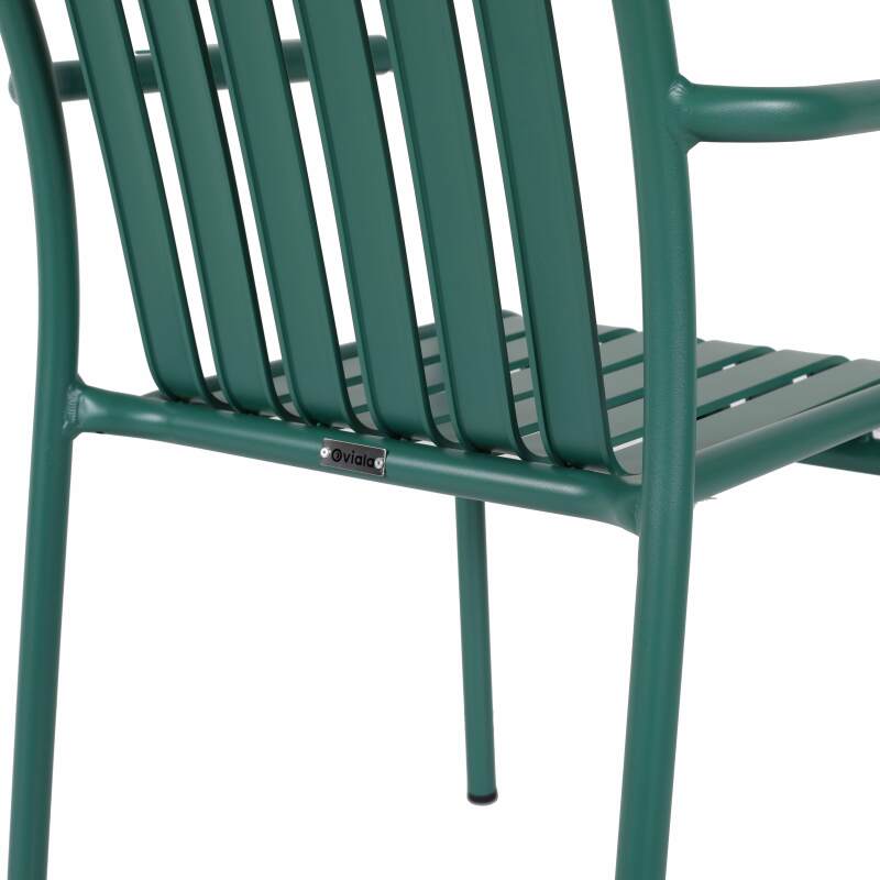 Terrassenstuhl mit Armlehnen aus Aluminium