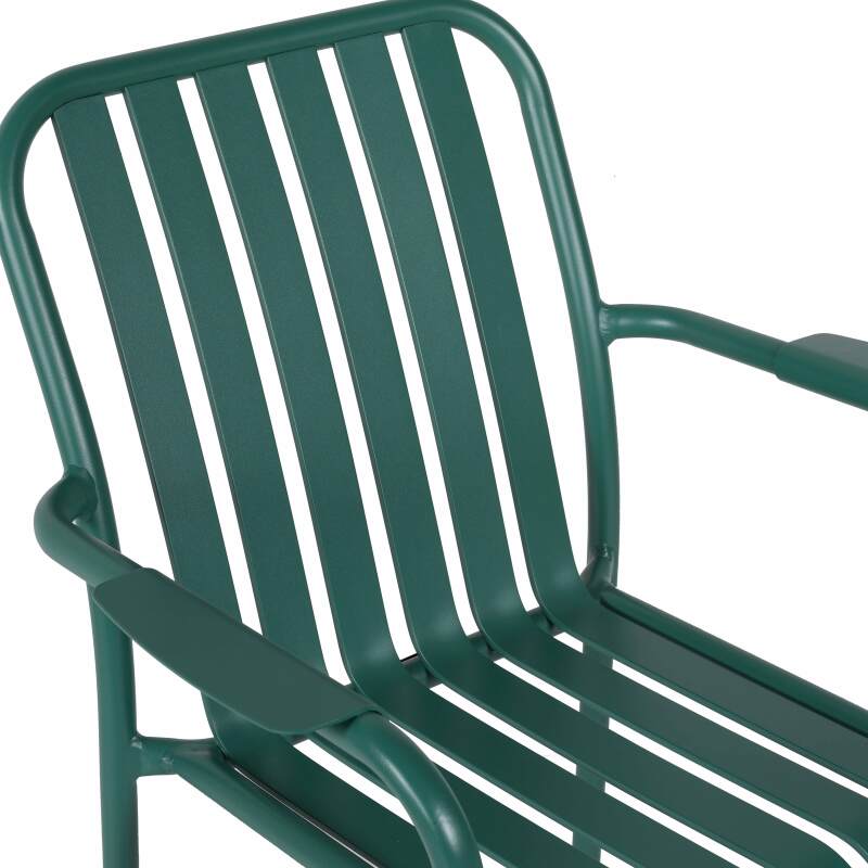 Terrassenstuhl mit Armlehnen aus Aluminium