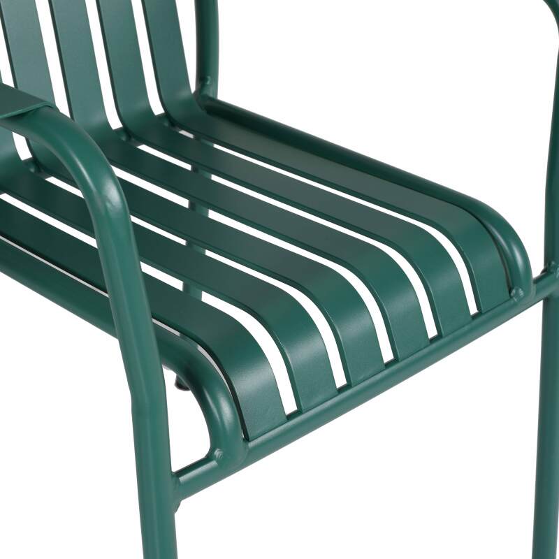 Terrassenstuhl mit Armlehnen aus Aluminium