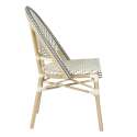 Pariser Bistrostuhl aus Aluminium und synthetischem Rattan