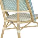 Pariser Bistrostuhl aus Aluminium und synthetischem Rattan