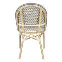 Pariser Bistrostuhl aus Aluminium und synthetischem Rattan