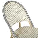 Pariser Bistrostuhl aus Aluminium und synthetischem Rattan