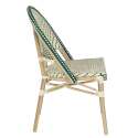 Pariser Bistrostuhl aus Aluminium und synthetischem Rattan