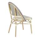 Pariser Bistrostuhl aus Aluminium und synthetischem Rattan