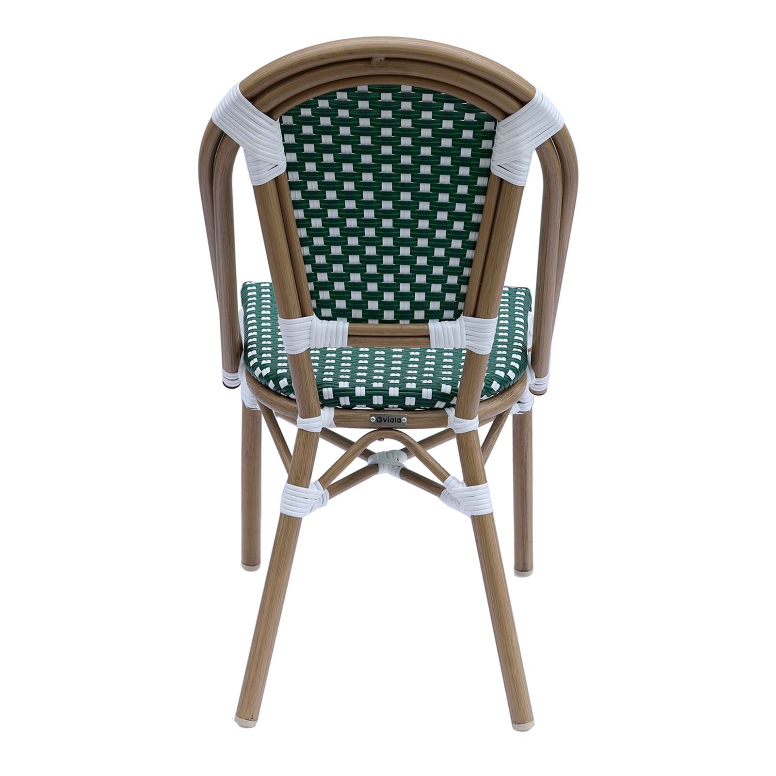 Pariser Bistrostuhl aus Aluminium und synthetischem Rattan