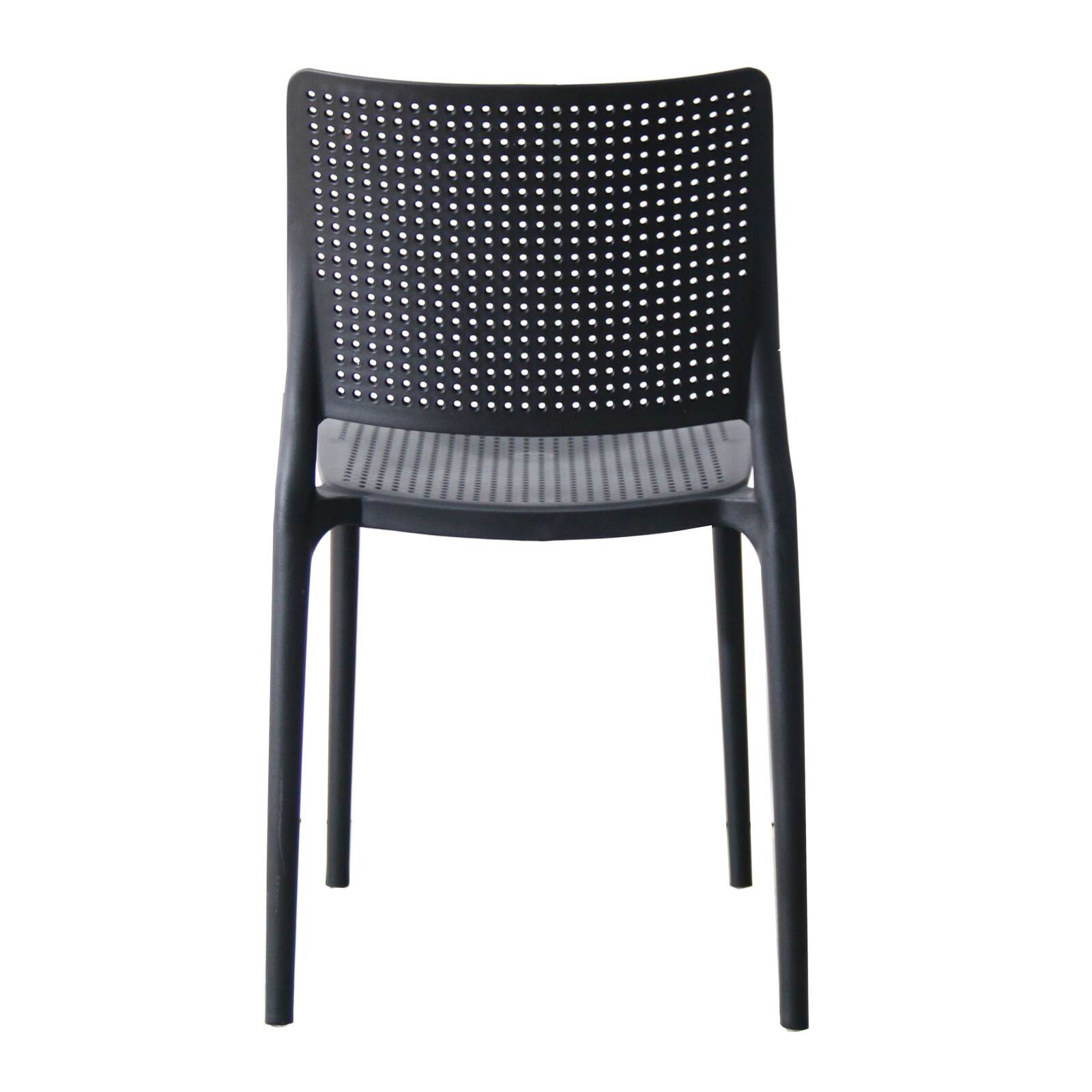Durchbrochener Terrassenstuhl aus Kunststoff