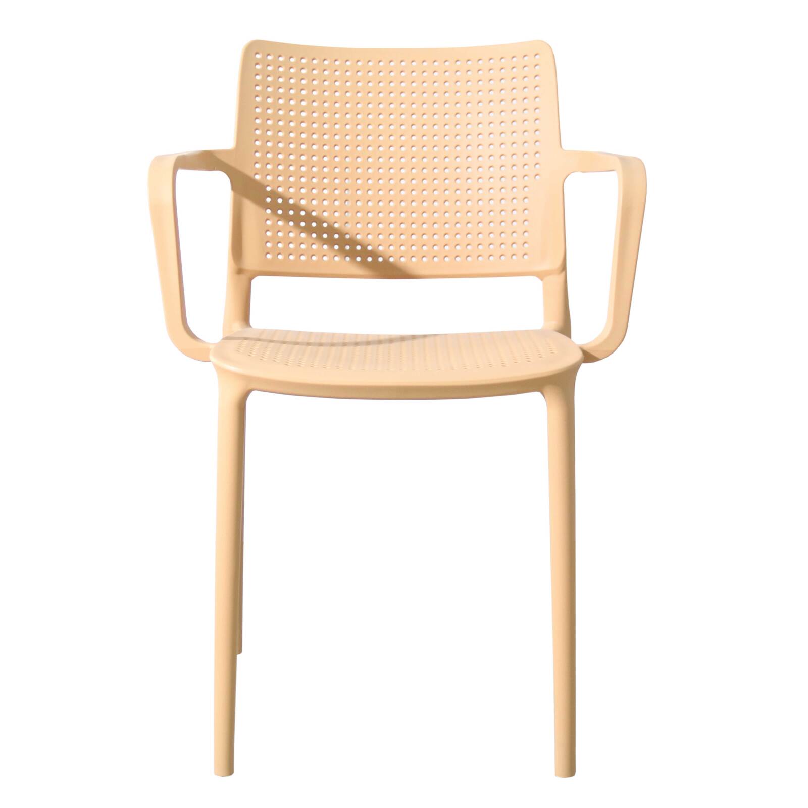 2er-set Terrassenstühlen aus Kunststoff mit Armlehnen