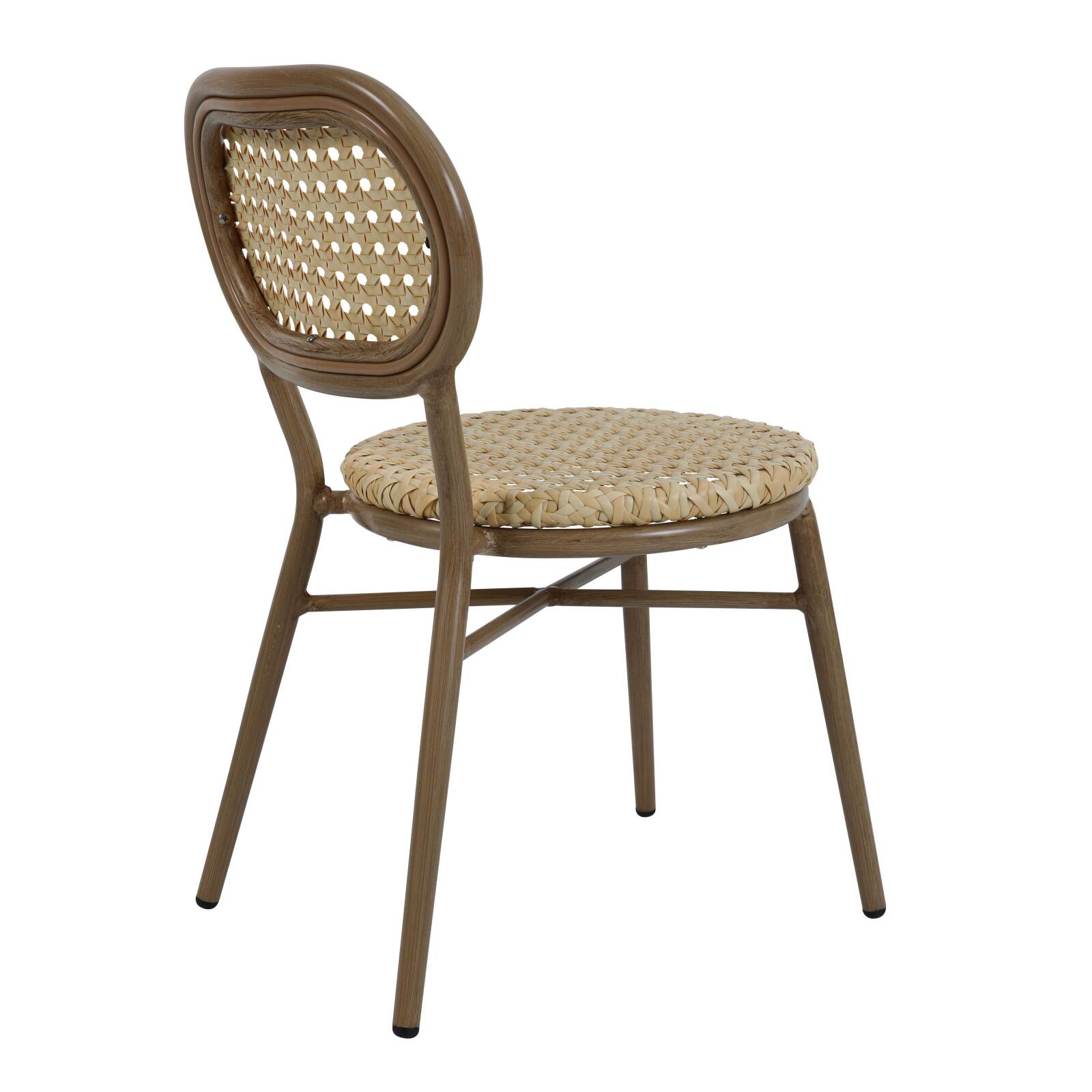 Terrassenstuhl aus Aluminium und synthetischem Rattan