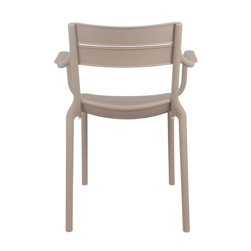 Terrassenstuhl mit Armlehnen aus Kunststoff