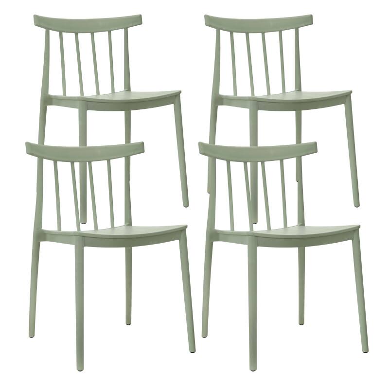 4er-set Terrassenstühlen aus Kunststoff