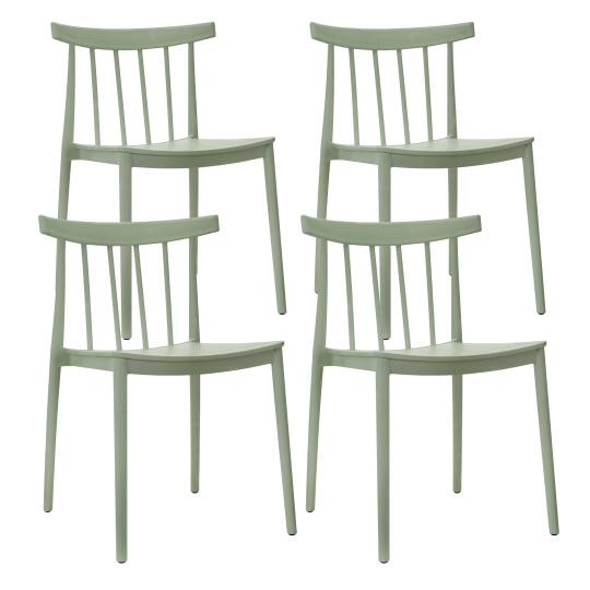 Gartenstühle aus durchbrochener Kunststoff - 4er-Set | Oviala