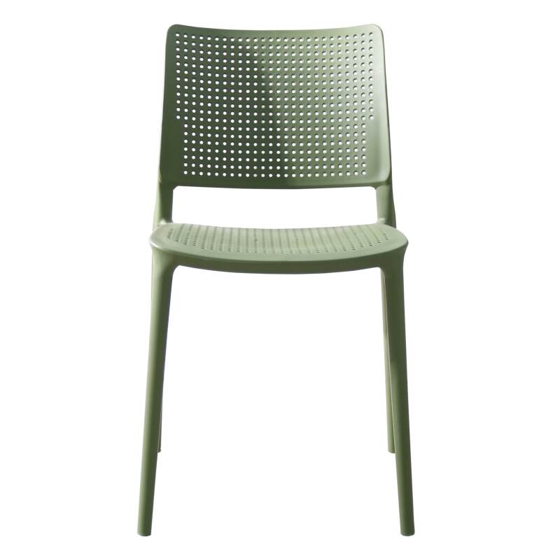 4er-set durchbrochene Terrassenstühle aus Kunststoff (3/6)